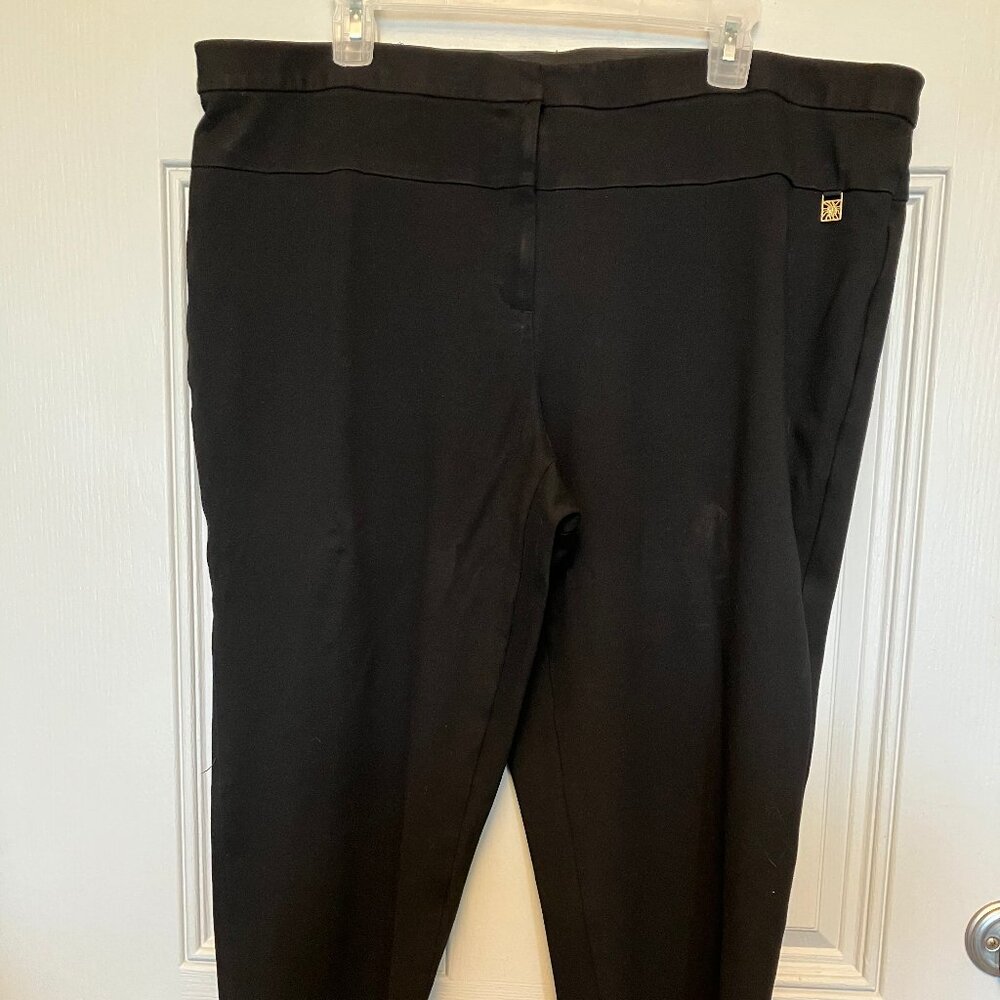 WOMEN'S ANNE KLEIN BRAND SIZE 2X BLACK POLYESTER SLACKS